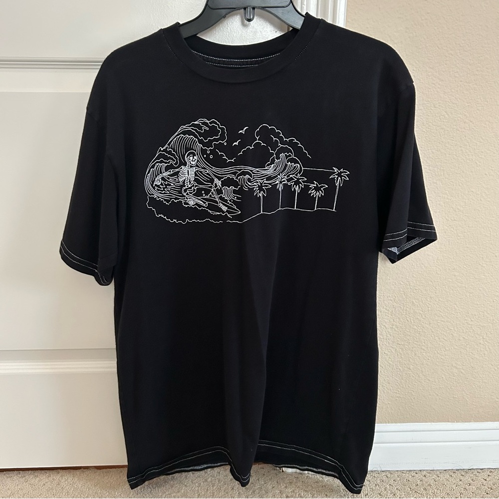 Pacsun Oversized Surfing Skeleton T-Shirt